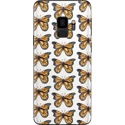 Cat Coq Monarch Butterflies Galaxy S9 Skin